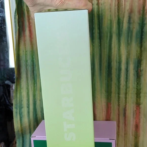 Starbucks 24 oz Tumbler Set & 6 Iced Coffee K-Cup Pods In Green Tones - Picture 6 of 7